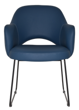 EZ ARM CHAIR ALBURY SLED BLACK