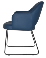 EZ ARM CHAIR ALBURY SLED BLACK