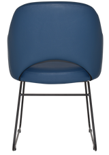EZ ARM CHAIR ALBURY SLED BLACK