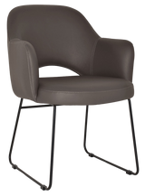 EZ ARM CHAIR ALBURY SLED BLACK