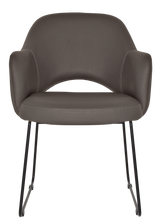 EZ ARM CHAIR ALBURY SLED BLACK