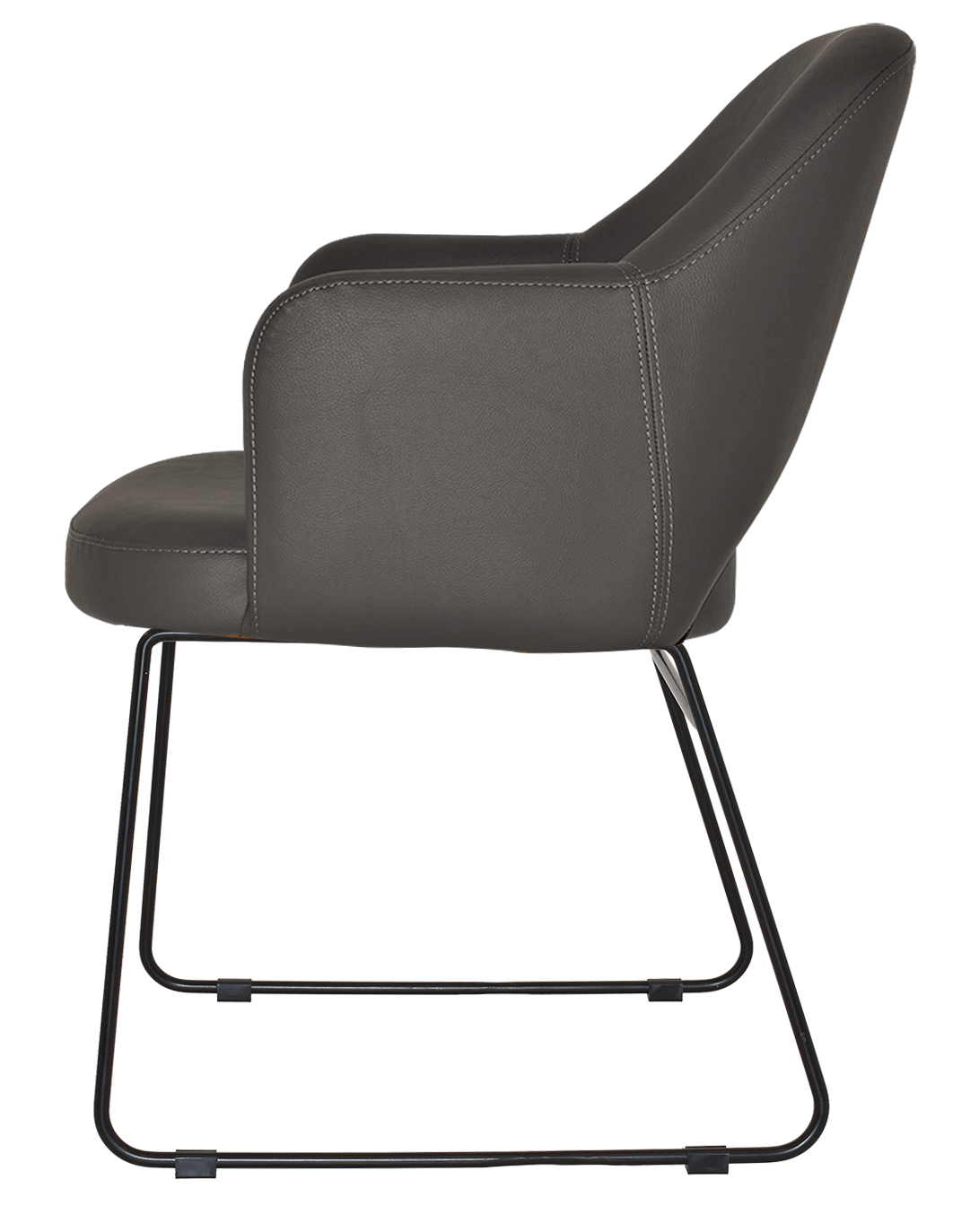 EZ ARM CHAIR ALBURY SLED BLACK