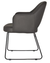 EZ ARM CHAIR ALBURY SLED BLACK