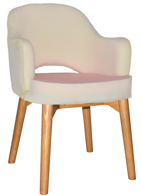 EZ Albury Solid Timber Oak Stained Upholstered Hospitality Dining Armchair