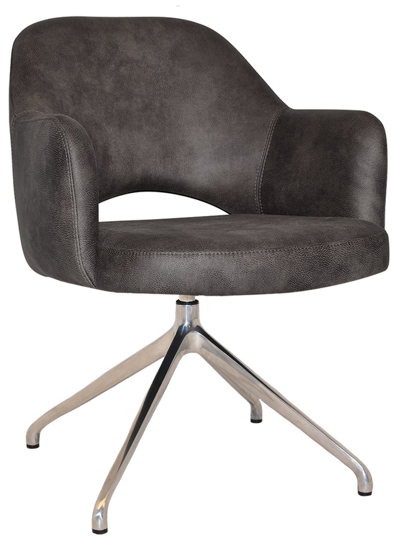 EZ ARM CHAIR ALBURY TRESTLE V2 POLISHED ALUM