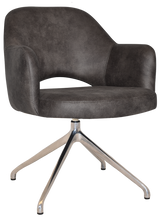 EZ ARM CHAIR ALBURY TRESTLE V2 POLISHED ALUM
