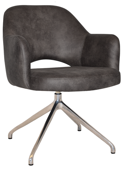EZ ARM CHAIR ALBURY TRESTLE V2 POLISHED ALUM