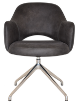 EZ ARM CHAIR ALBURY TRESTLE V2 POLISHED ALUM