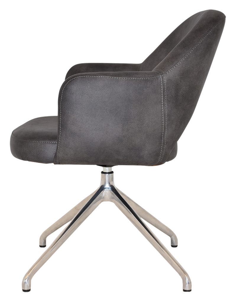 EZ ARM CHAIR ALBURY TRESTLE V2 POLISHED ALUM