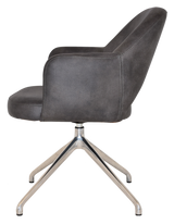 EZ ARM CHAIR ALBURY TRESTLE V2 POLISHED ALUM