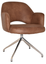 EZ ARM CHAIR ALBURY TRESTLE V2 POLISHED ALUM