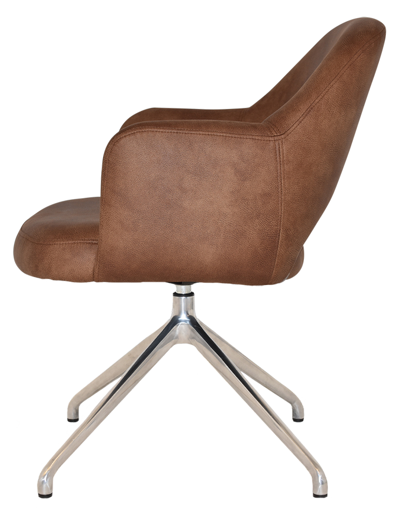 EZ ARM CHAIR ALBURY TRESTLE V2 POLISHED ALUM