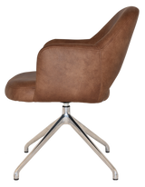 EZ ARM CHAIR ALBURY TRESTLE V2 POLISHED ALUM
