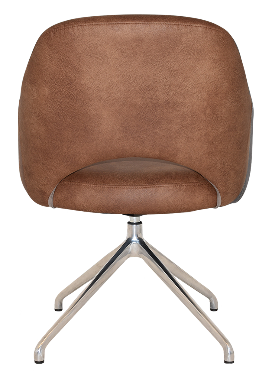 EZ ARM CHAIR ALBURY TRESTLE V2 POLISHED ALUM