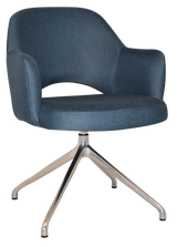 EZ ARM CHAIR ALBURY TRESTLE V2 POLISHED ALUM