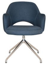 EZ ARM CHAIR ALBURY TRESTLE V2 POLISHED ALUM