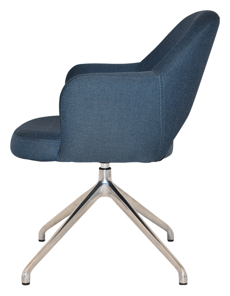 EZ ARM CHAIR ALBURY TRESTLE V2 POLISHED ALUM