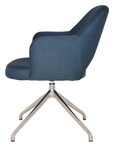 EZ ARM CHAIR ALBURY TRESTLE V2 POLISHED ALUM