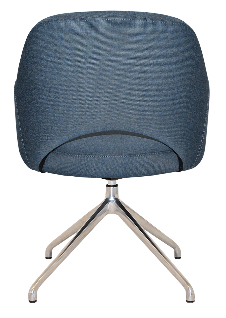 EZ ARM CHAIR ALBURY TRESTLE V2 POLISHED ALUM