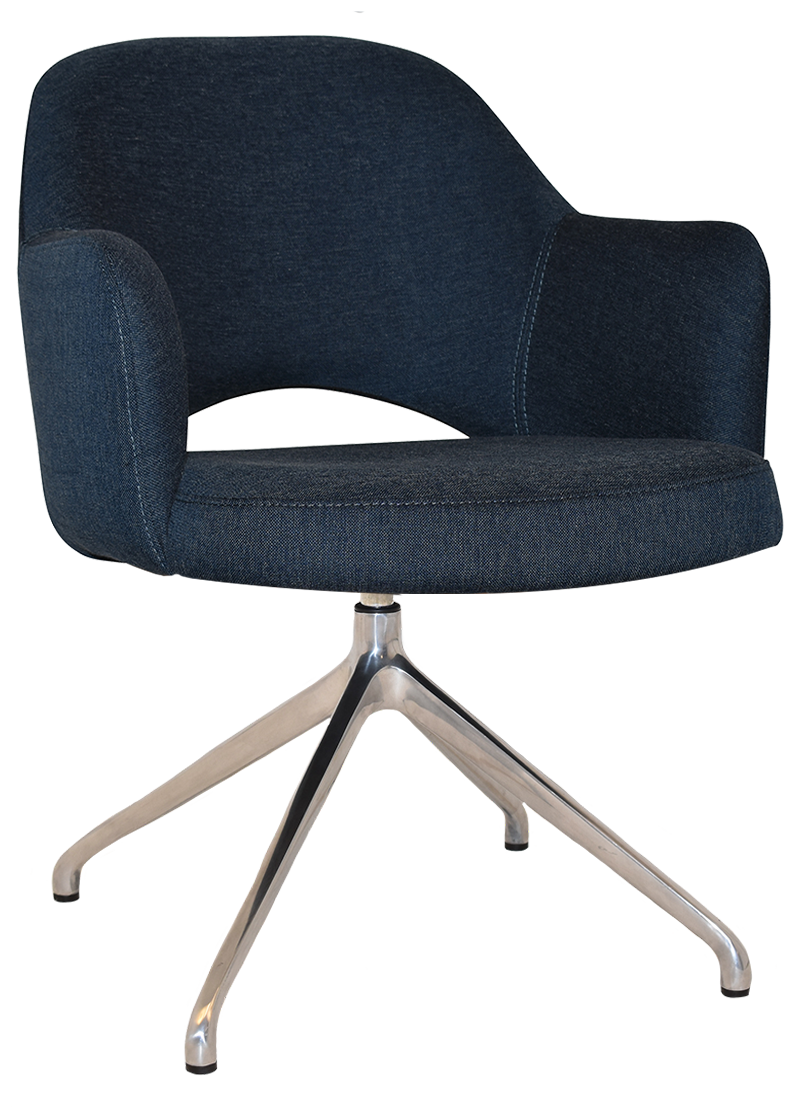 EZ ARM CHAIR ALBURY TRESTLE V2 POLISHED ALUM