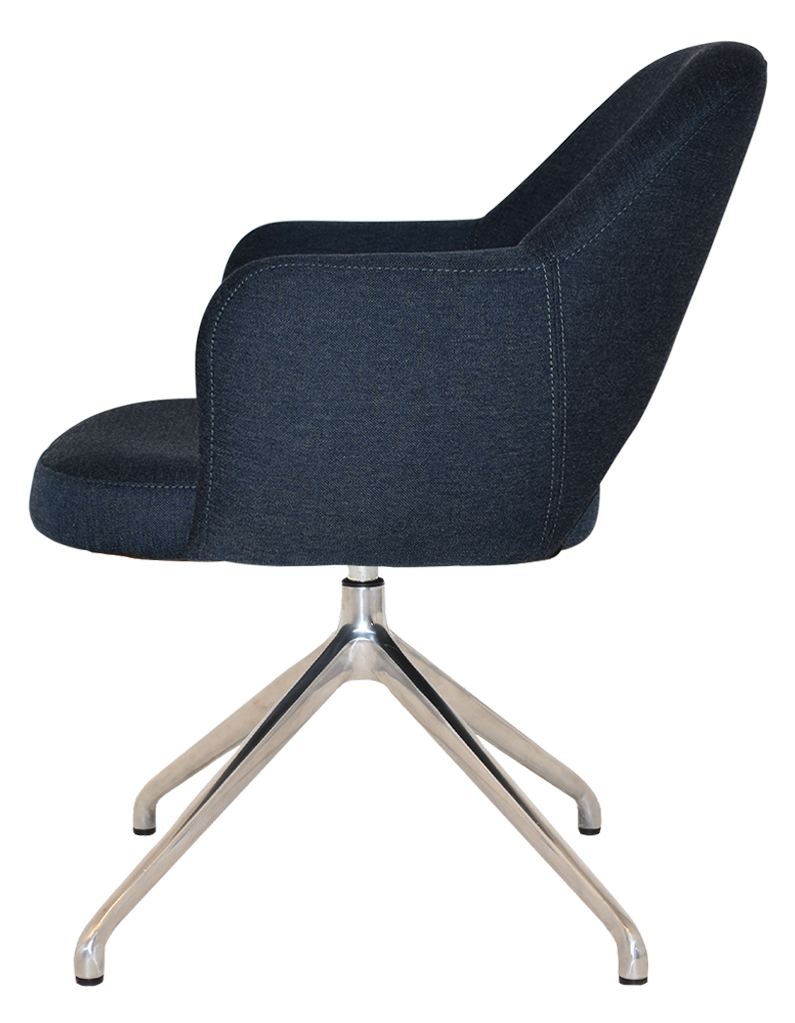 EZ ARM CHAIR ALBURY TRESTLE V2 POLISHED ALUM