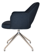 EZ ARM CHAIR ALBURY TRESTLE V2 POLISHED ALUM