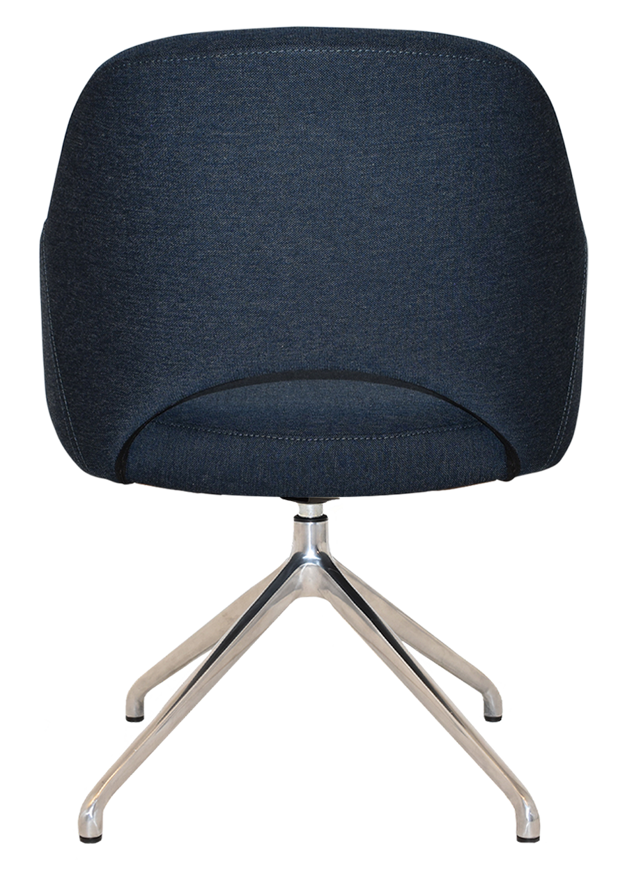 EZ ARM CHAIR ALBURY TRESTLE V2 POLISHED ALUM