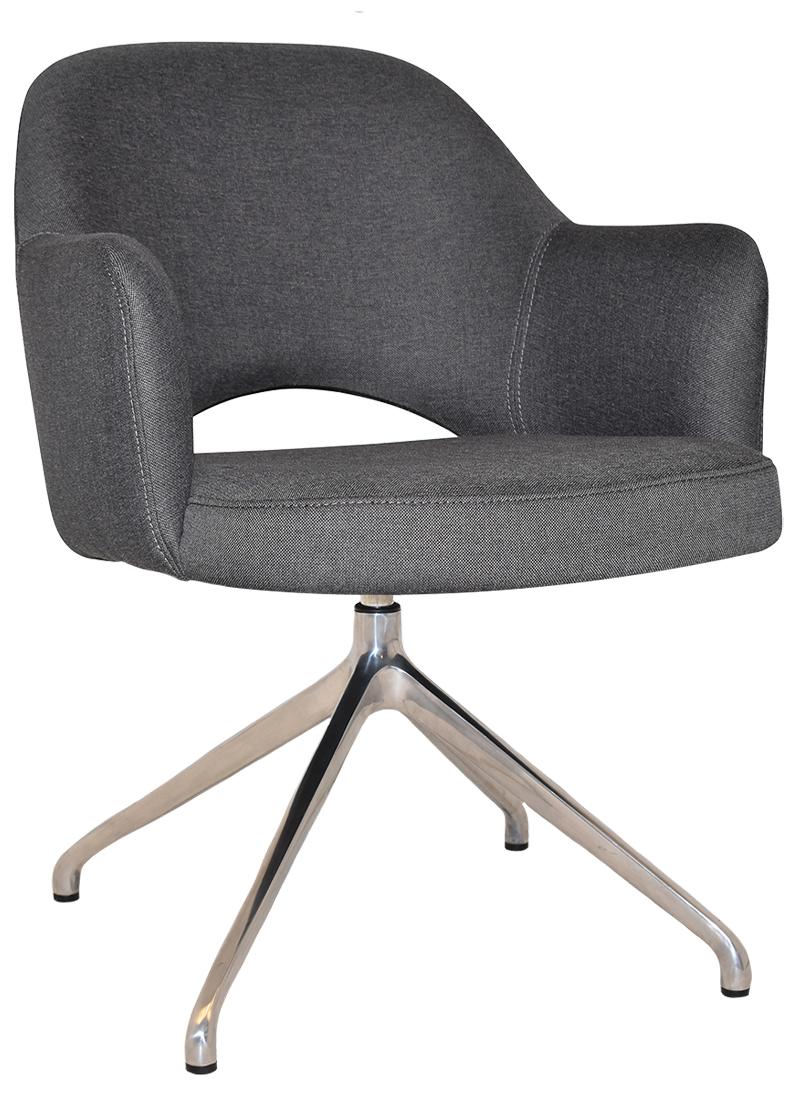 EZ ARM CHAIR ALBURY TRESTLE V2 POLISHED ALUM