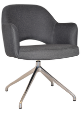 EZ ARM CHAIR ALBURY TRESTLE V2 POLISHED ALUM