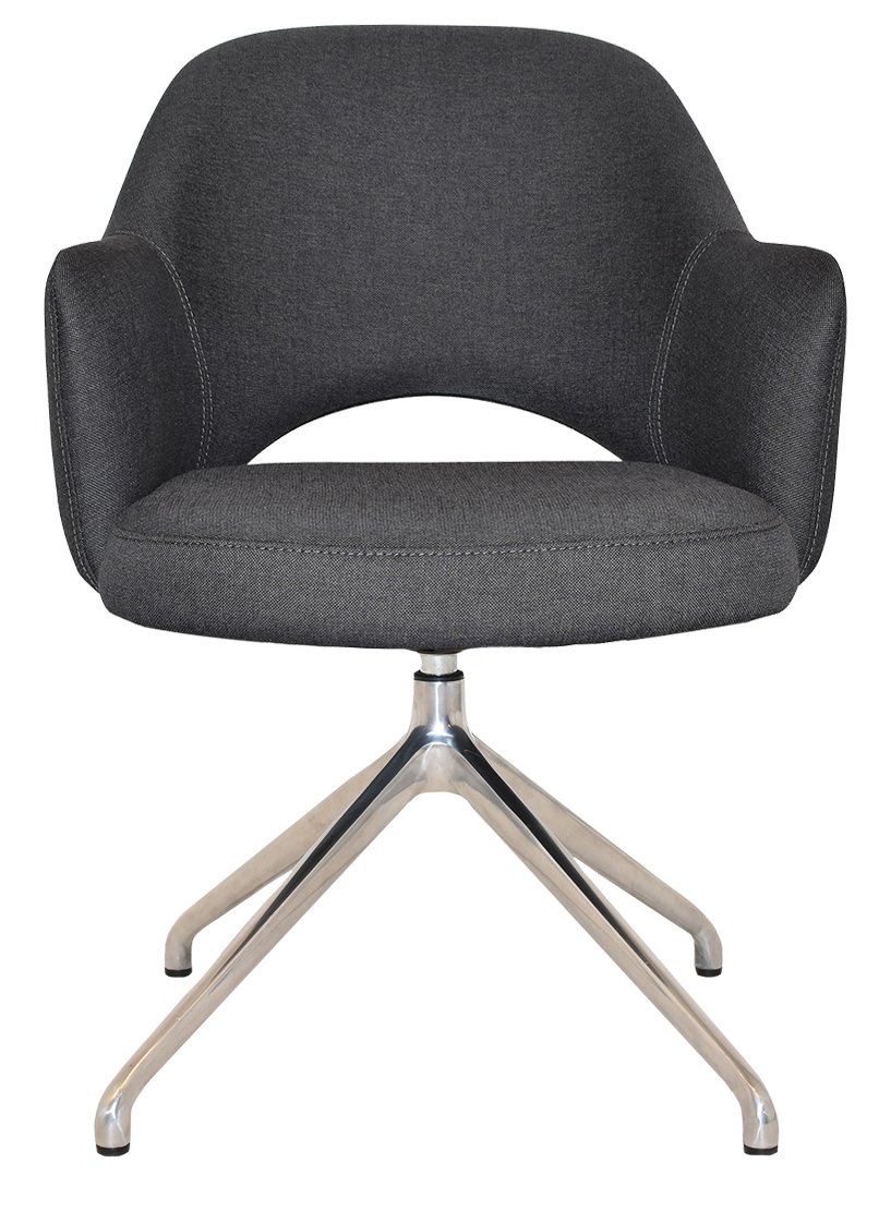EZ ARM CHAIR ALBURY TRESTLE V2 POLISHED ALUM