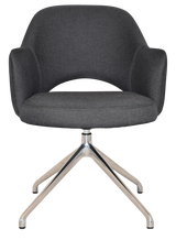 EZ ARM CHAIR ALBURY TRESTLE V2 POLISHED ALUM