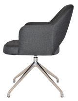 EZ ARM CHAIR ALBURY TRESTLE V2 POLISHED ALUM