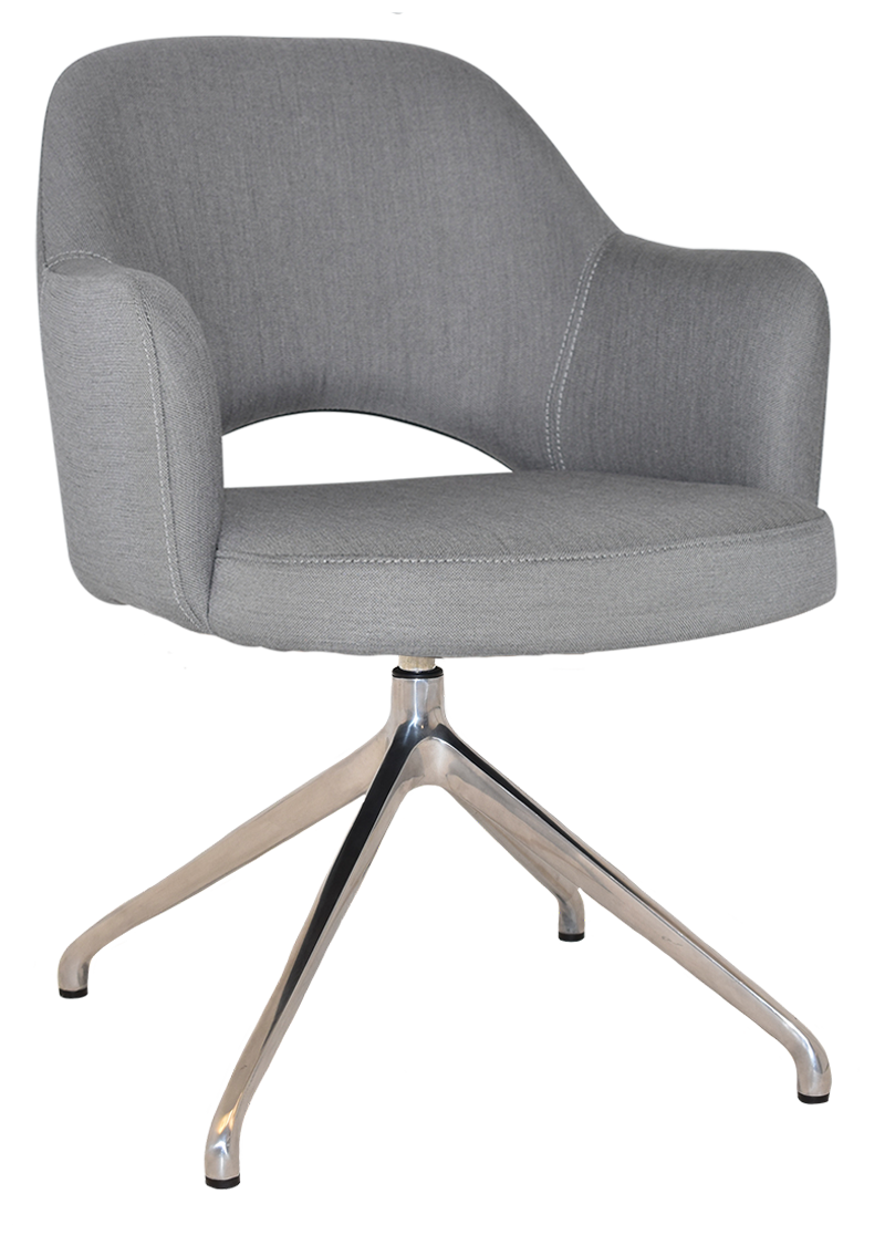 EZ ARM CHAIR ALBURY TRESTLE V2 POLISHED ALUM