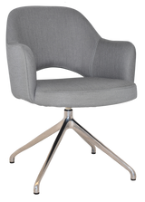 EZ ARM CHAIR ALBURY TRESTLE V2 POLISHED ALUM