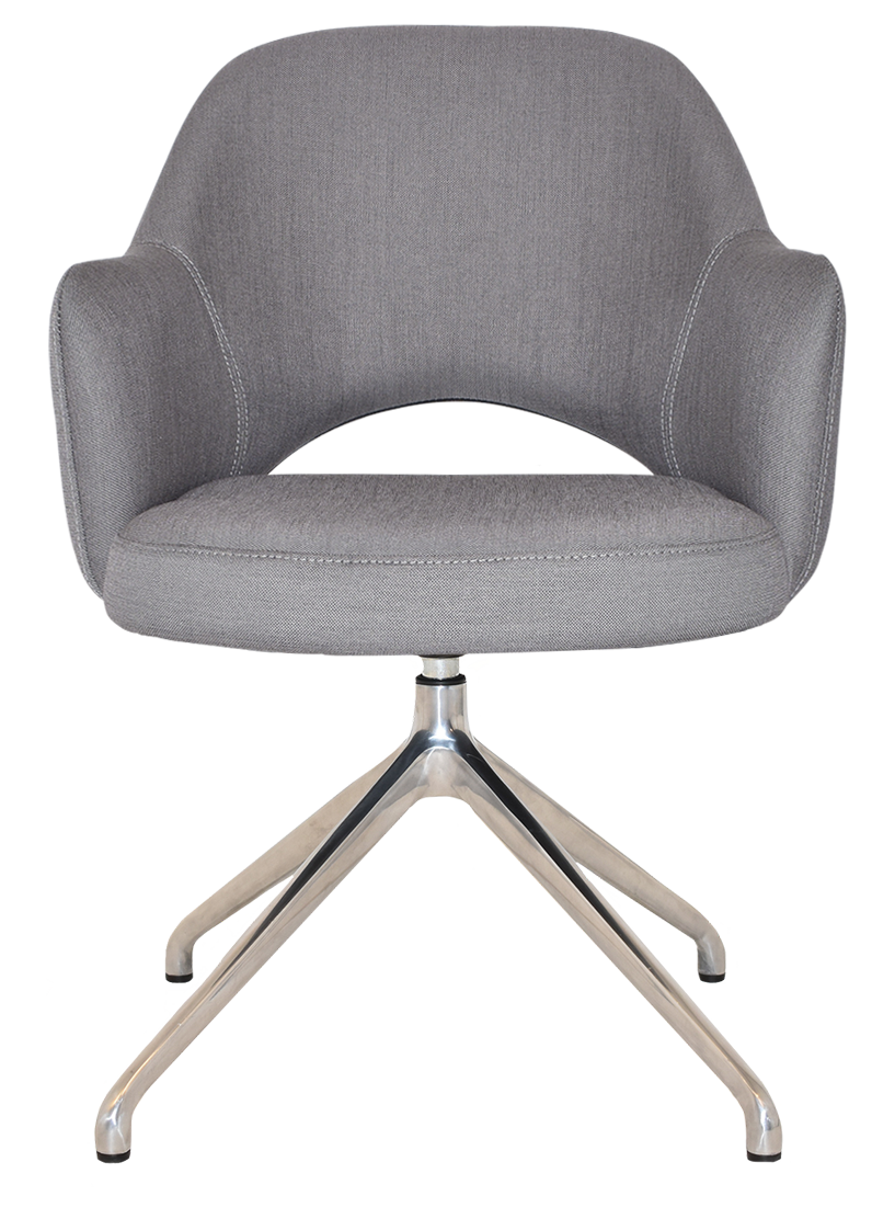 EZ ARM CHAIR ALBURY TRESTLE V2 POLISHED ALUM