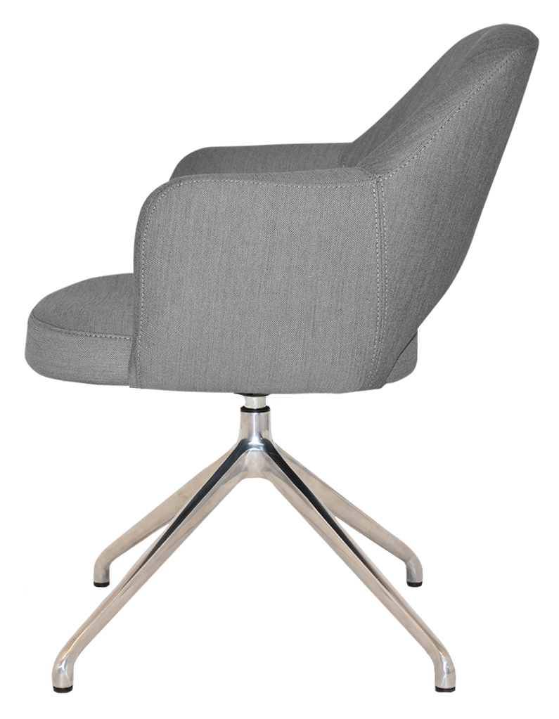 EZ ARM CHAIR ALBURY TRESTLE V2 POLISHED ALUM