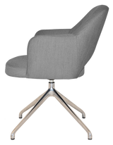 EZ ARM CHAIR ALBURY TRESTLE V2 POLISHED ALUM
