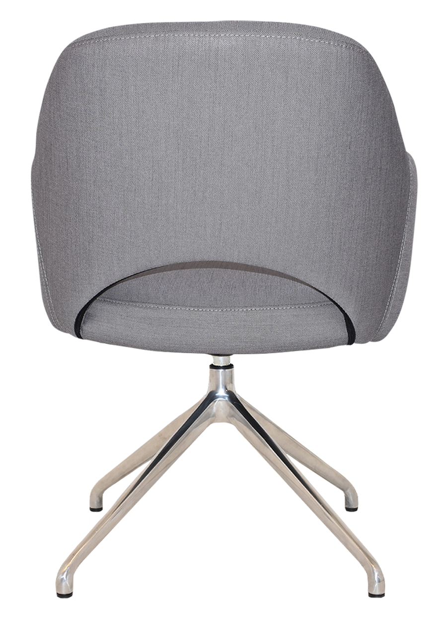 EZ ARM CHAIR ALBURY TRESTLE V2 POLISHED ALUM