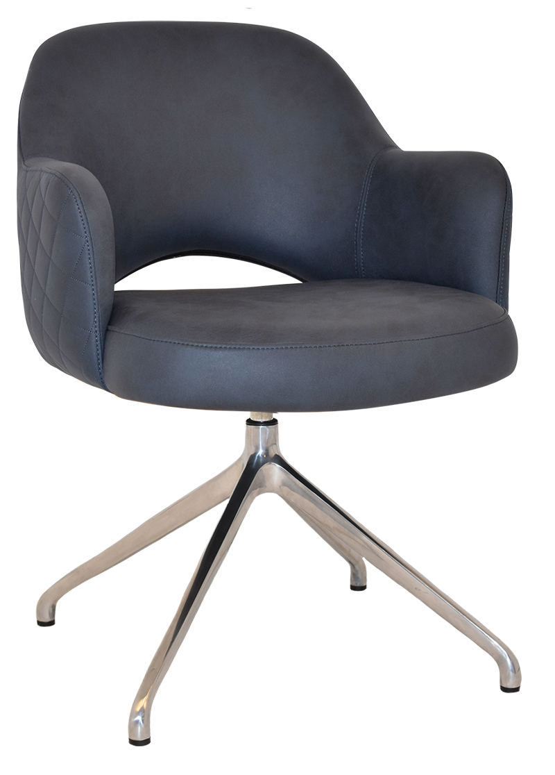 EZ ARM CHAIR ALBURY TRESTLE V2 POLISHED ALU