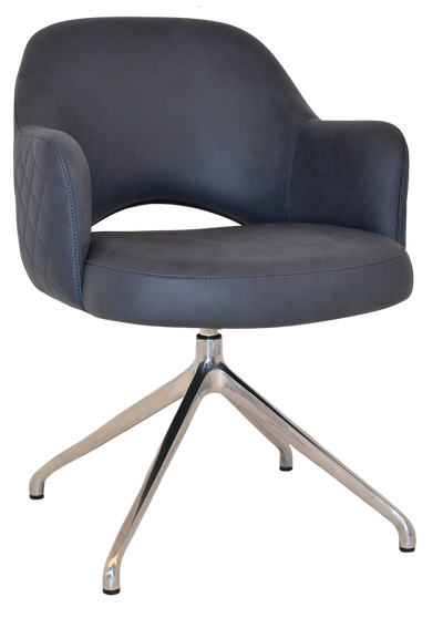 EZ ARM CHAIR ALBURY TRESTLE V2 POLISHED ALU