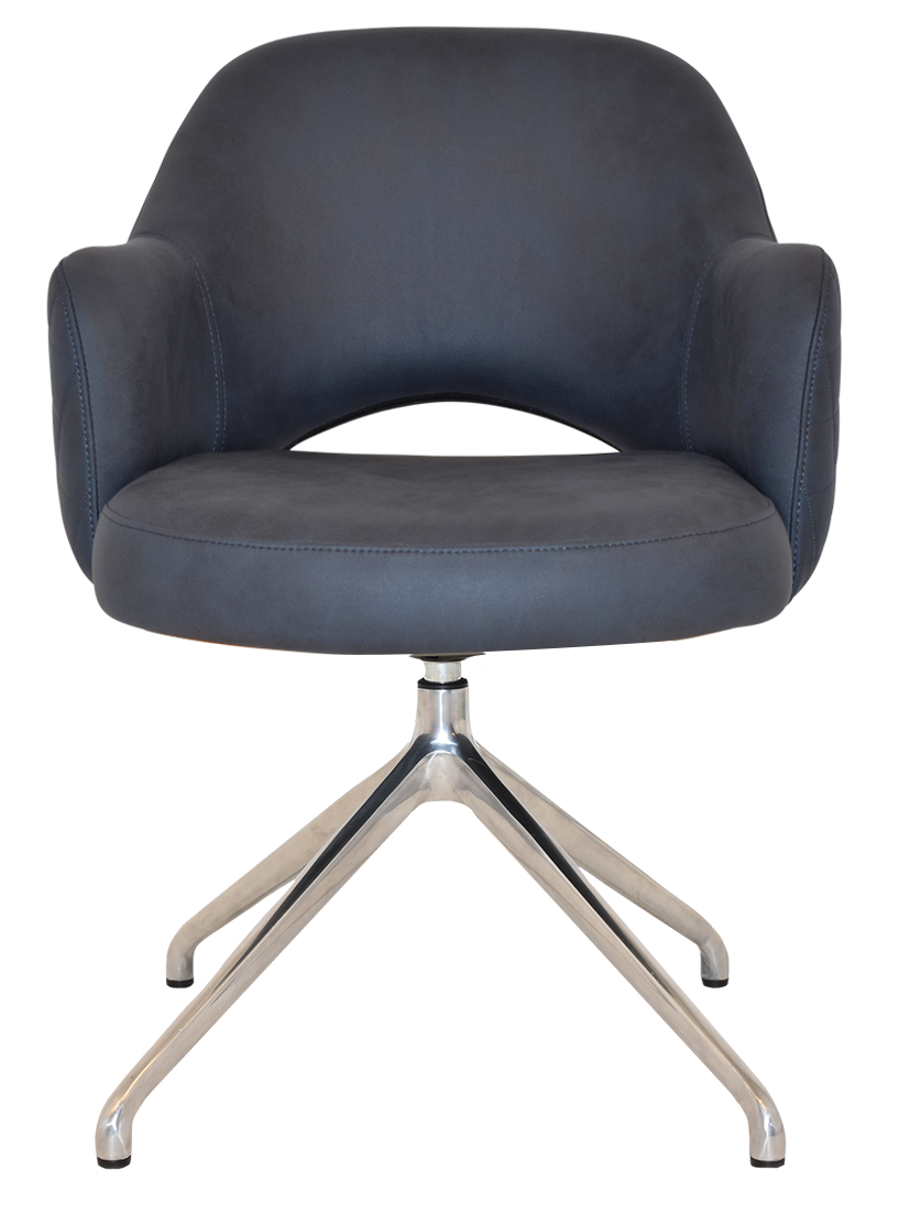 EZ ARM CHAIR ALBURY TRESTLE V2 POLISHED ALU