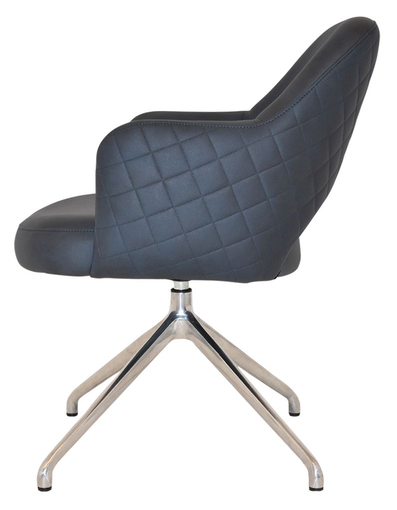 EZ ARM CHAIR ALBURY TRESTLE V2 POLISHED ALU