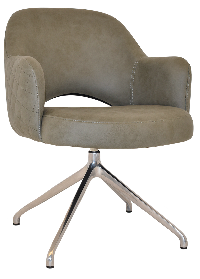 EZ ARM CHAIR ALBURY TRESTLE V2 POLISHED ALU