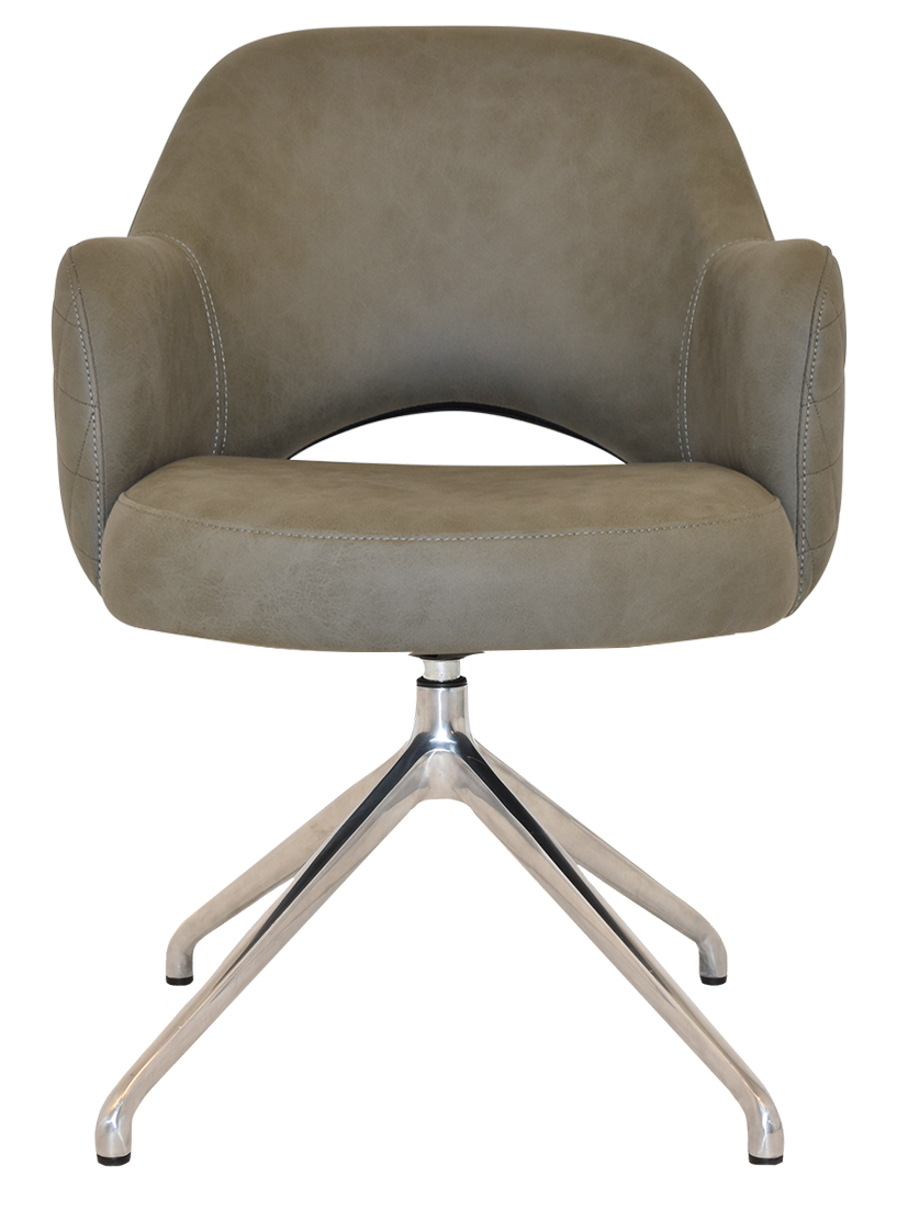 EZ ARM CHAIR ALBURY TRESTLE V2 POLISHED ALU