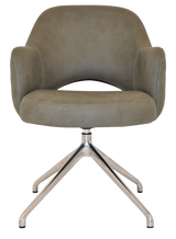 EZ ARM CHAIR ALBURY TRESTLE V2 POLISHED ALU
