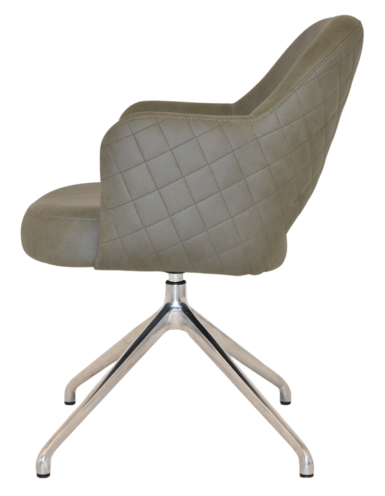 EZ ARM CHAIR ALBURY TRESTLE V2 POLISHED ALU