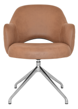 EZ ARM CHAIR ALBURY TRESTLE V2 POLISHED ALUM