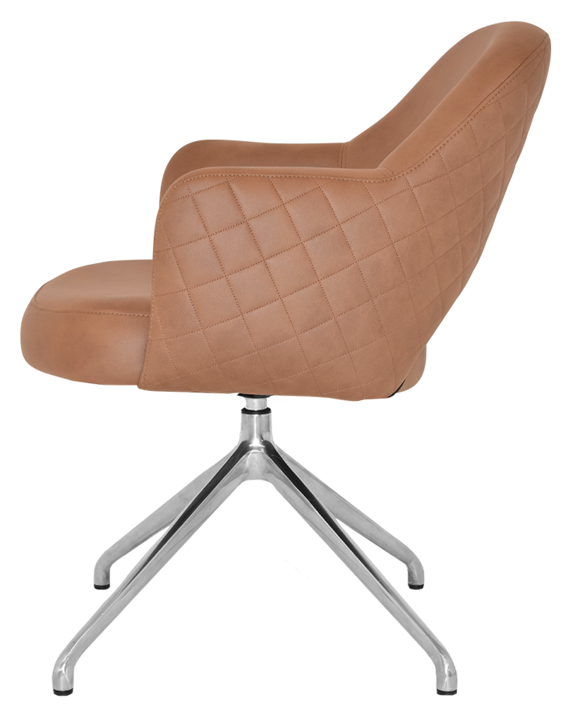 EZ ARM CHAIR ALBURY TRESTLE V2 POLISHED ALUM