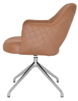 EZ ARM CHAIR ALBURY TRESTLE V2 POLISHED ALUM