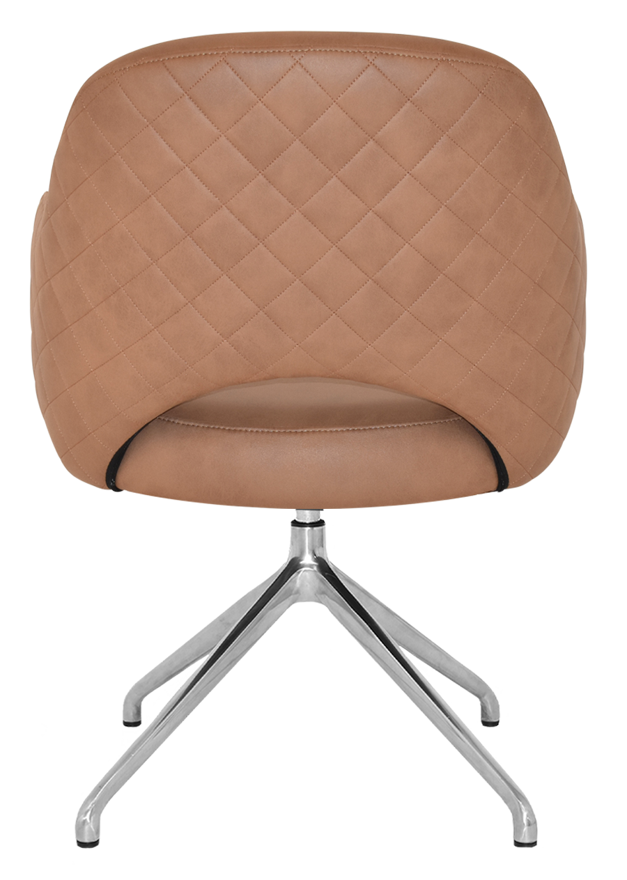 EZ ARM CHAIR ALBURY TRESTLE V2 POLISHED ALUM